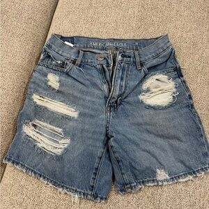American Eagle Outfitters Light Blue Distressed Denim Shorts#A1104